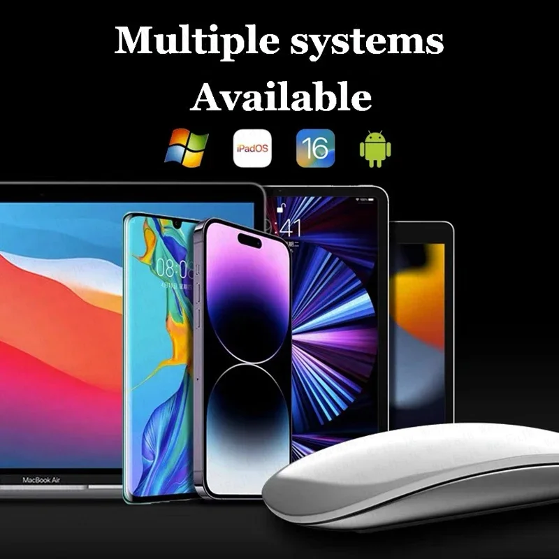 Für Apple Wireless Bluetooth wiederauf ladbare Silent Multi Arc Touch Mäuse ultra dünne magische Maus für MacBook Pro Air Mini Laptop PC