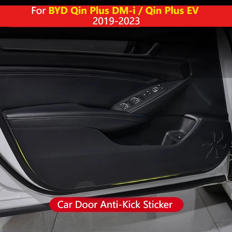For BYD Qin Plus DM‑i / Qin Plus EV/ Qin EV 2019-2026 Door Anti‑Kick Sticker Anti‑Scratch Wear‑Resistant Interior Accessories
