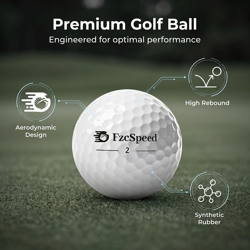 3pcs/box 2-layer Game Golf Ball 42mm High Elasticity Rubber Practice Backspin Balls for Distance Straight Golfers Shots Training