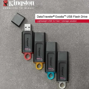 Kingston Kalem Sürücü USB Flash Sürücüler DTX Pendrive 64 GB 128 GB 256 GB Yüksek Hızlı USB3.2 Flash Disk Mini Anahtar Memory Stick 3.0
