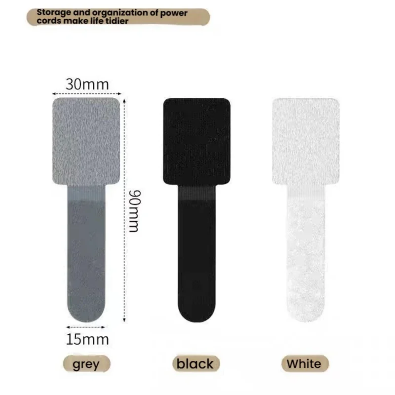 Reusable Self Adhesive Cable Organizer Stick-on Wire Holder Cord Management Clip for Desk Home Office Peel and Stick Cable Clips