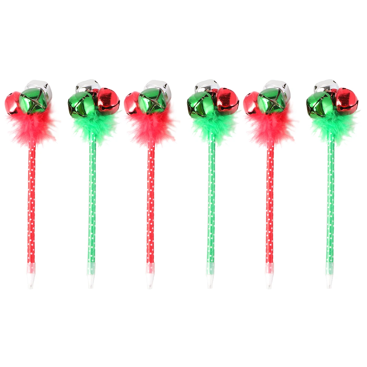 

6 Pcs Bell Pen Christmas Jingle Ballpoint Pens Bells Themed Gift Decorations