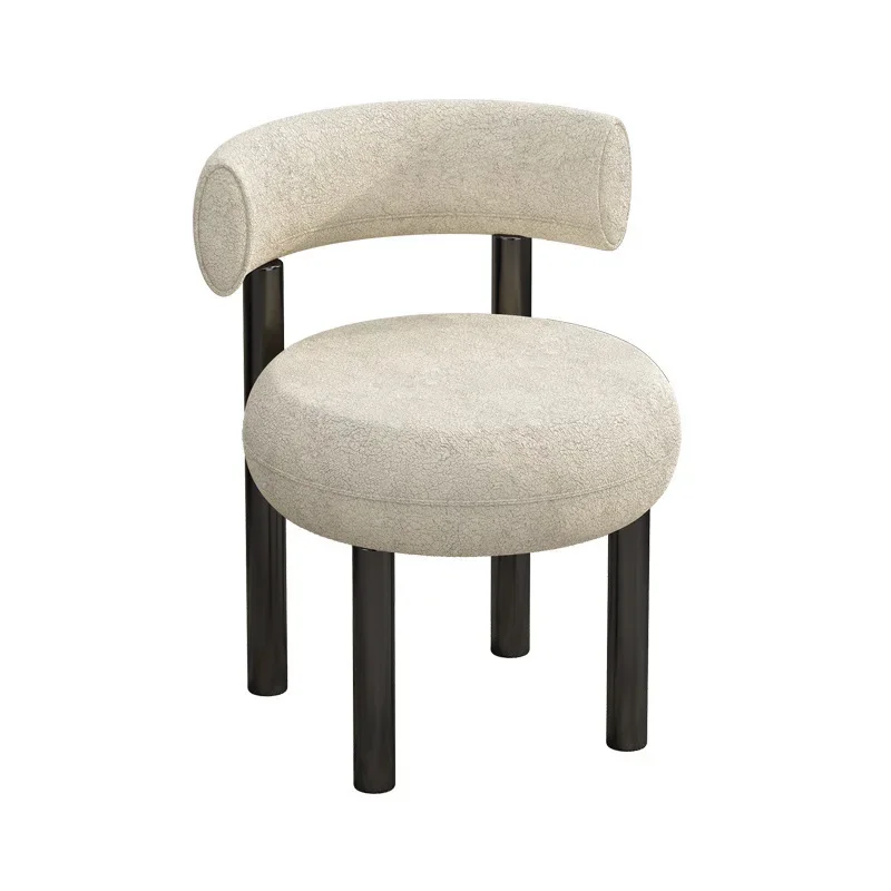 Household living room soft bag back chair, hotel nail salon makeup chair light luxury curved leisure chair