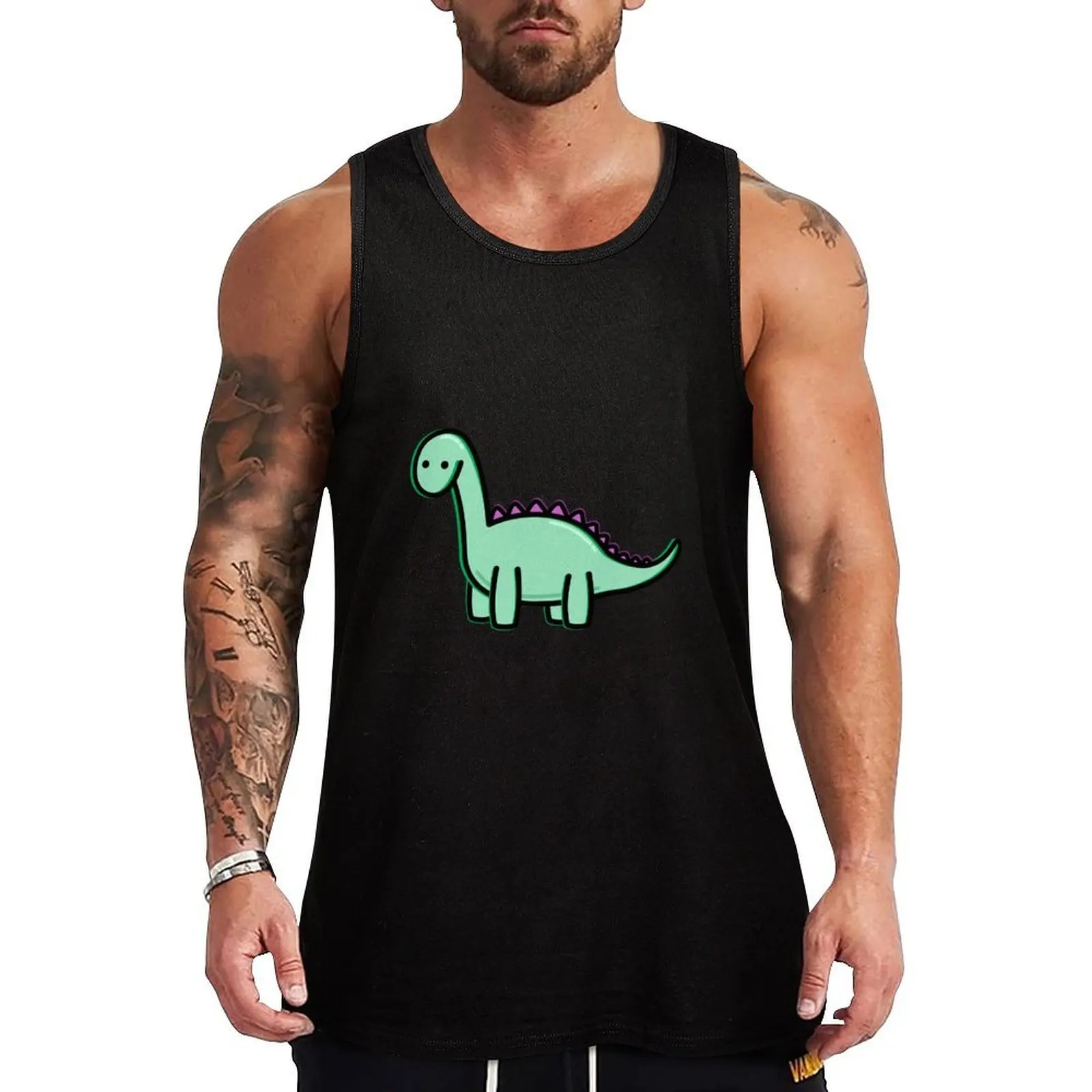 

Cute Dino Tank Top gym Men's t-shirts Men's t-shirts gym t-shirts
