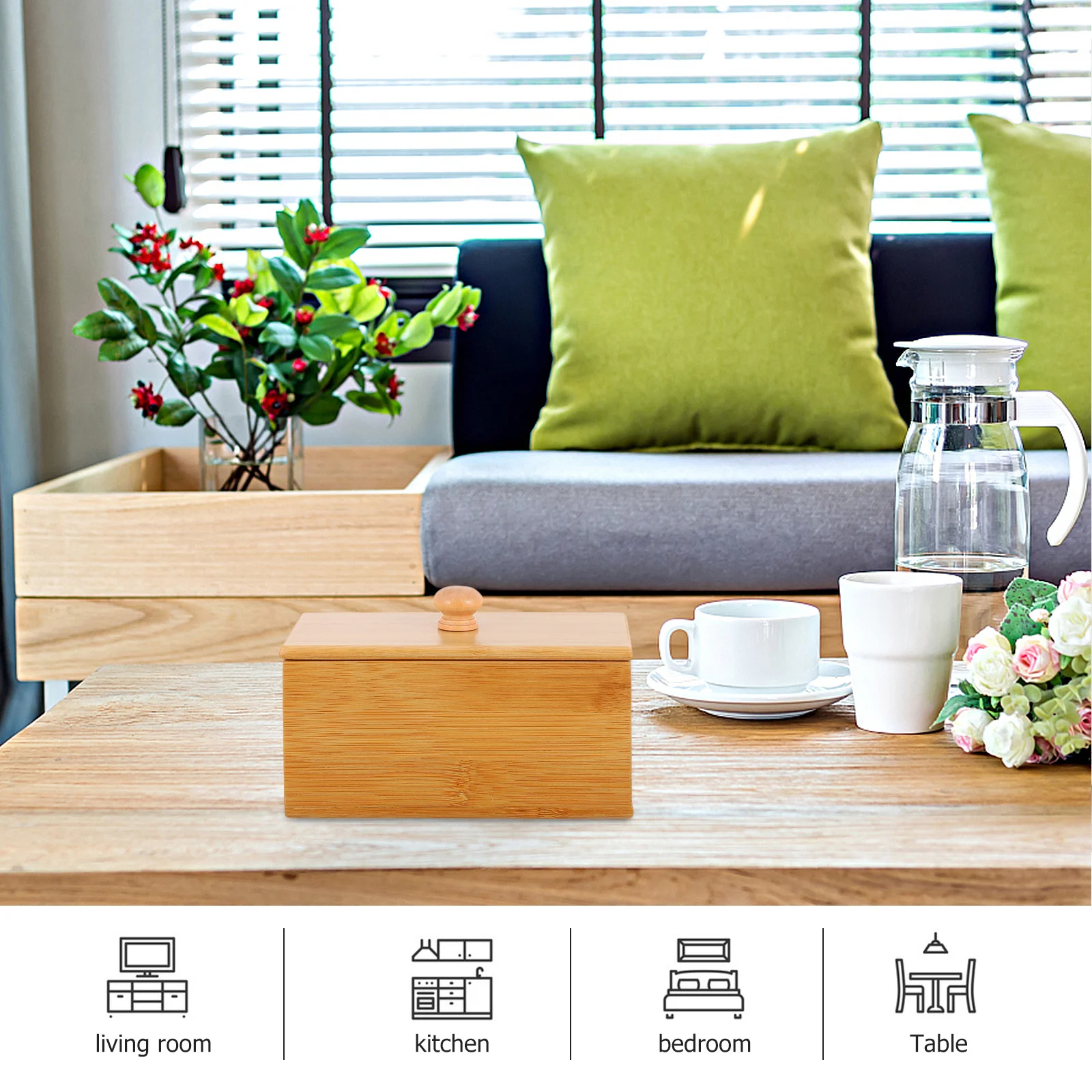 

Creative Tea Bags Box Office Wooden Tea Sugar Storage Exquisite Workmanship High Quality Long Lasting