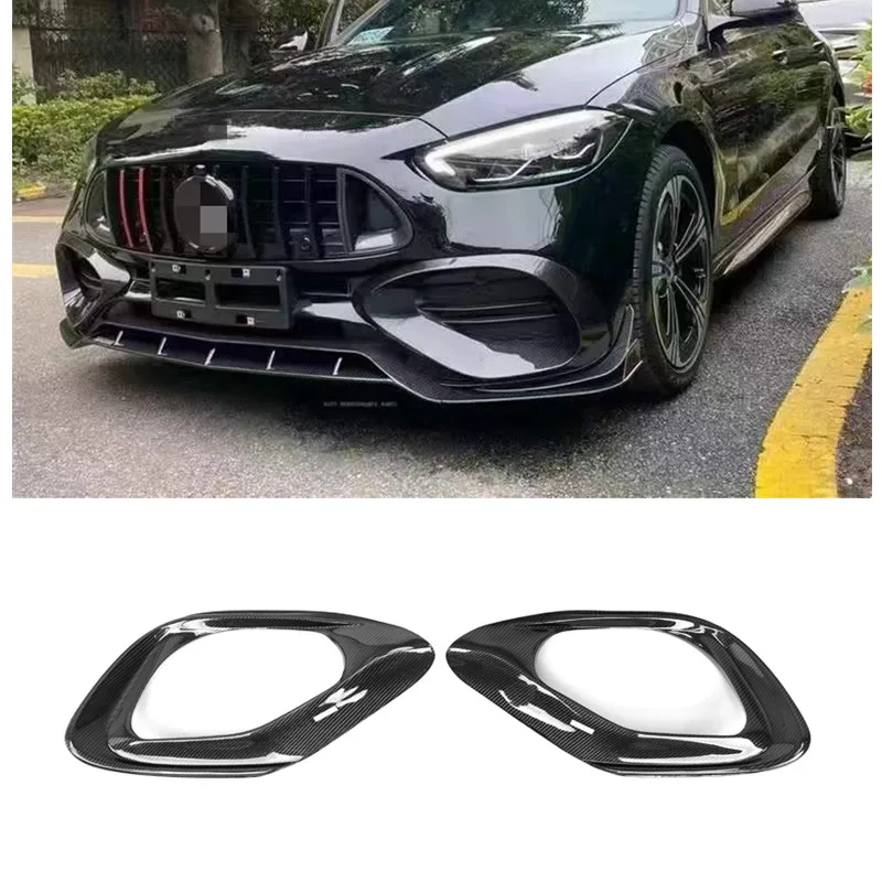 

Carbon Fiber Front Vent Splitter Replacement for Benz C Class W206 2022+ Sline 4 Door Front Bumper Air Vents