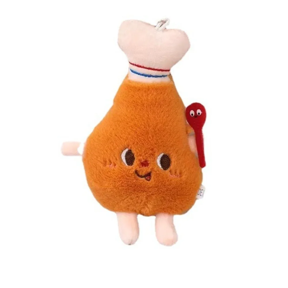 Hamburger Plush Doll Keychain French Fries Cheese Cute Bag Pendant Schoolbag Accessories Chicken Leg Stuffed Toys Key Chain