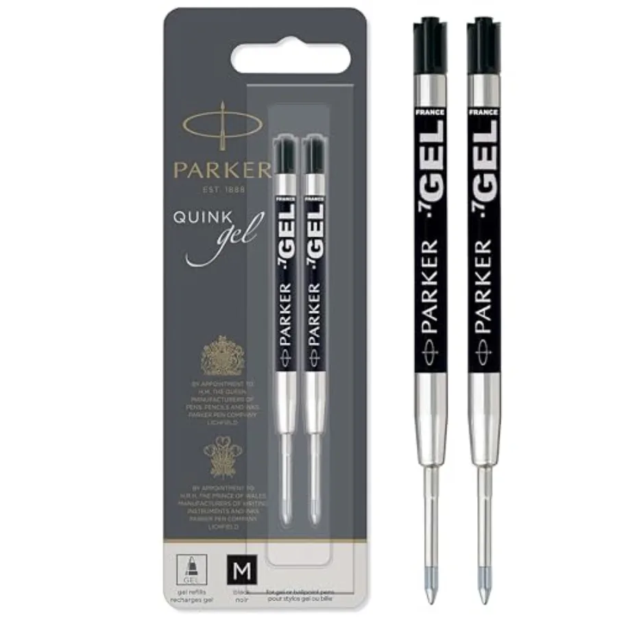 

Refill for Retractable Gel Ink Roller Ball Pens, Medium Conical Tip, Ink, 2/Pack