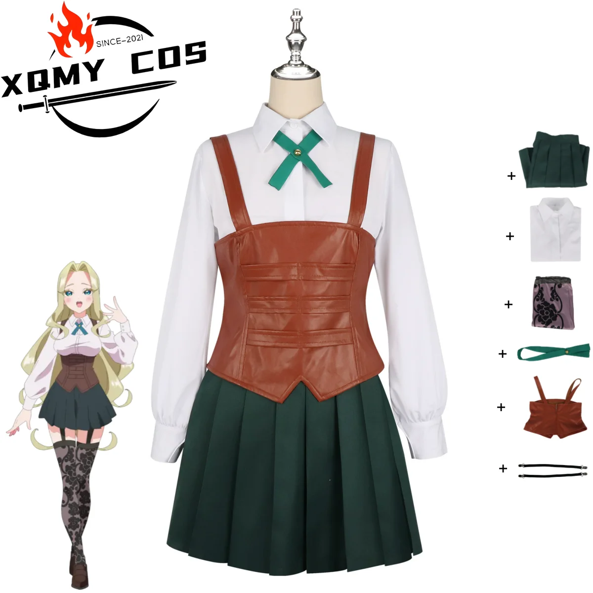 

XqAnime The100 Girlfriends Who Really REALLY Love You Utsukushisugi Mimimi Косплей Костюм JK Униформа Юбка Женская Сексуальная Вечеринка Су