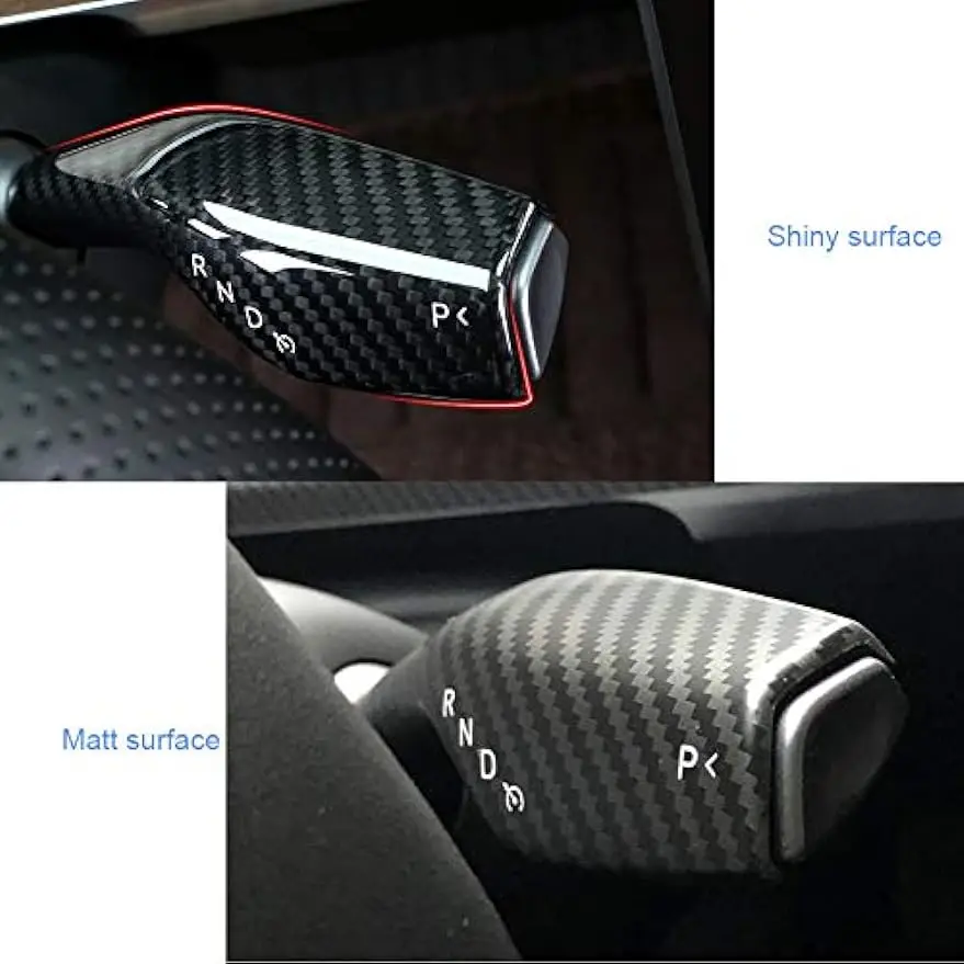 Carbon Fiber Steering Wheel Internal Shift Cover For Tesla Model 3 Model Y 2017-2023