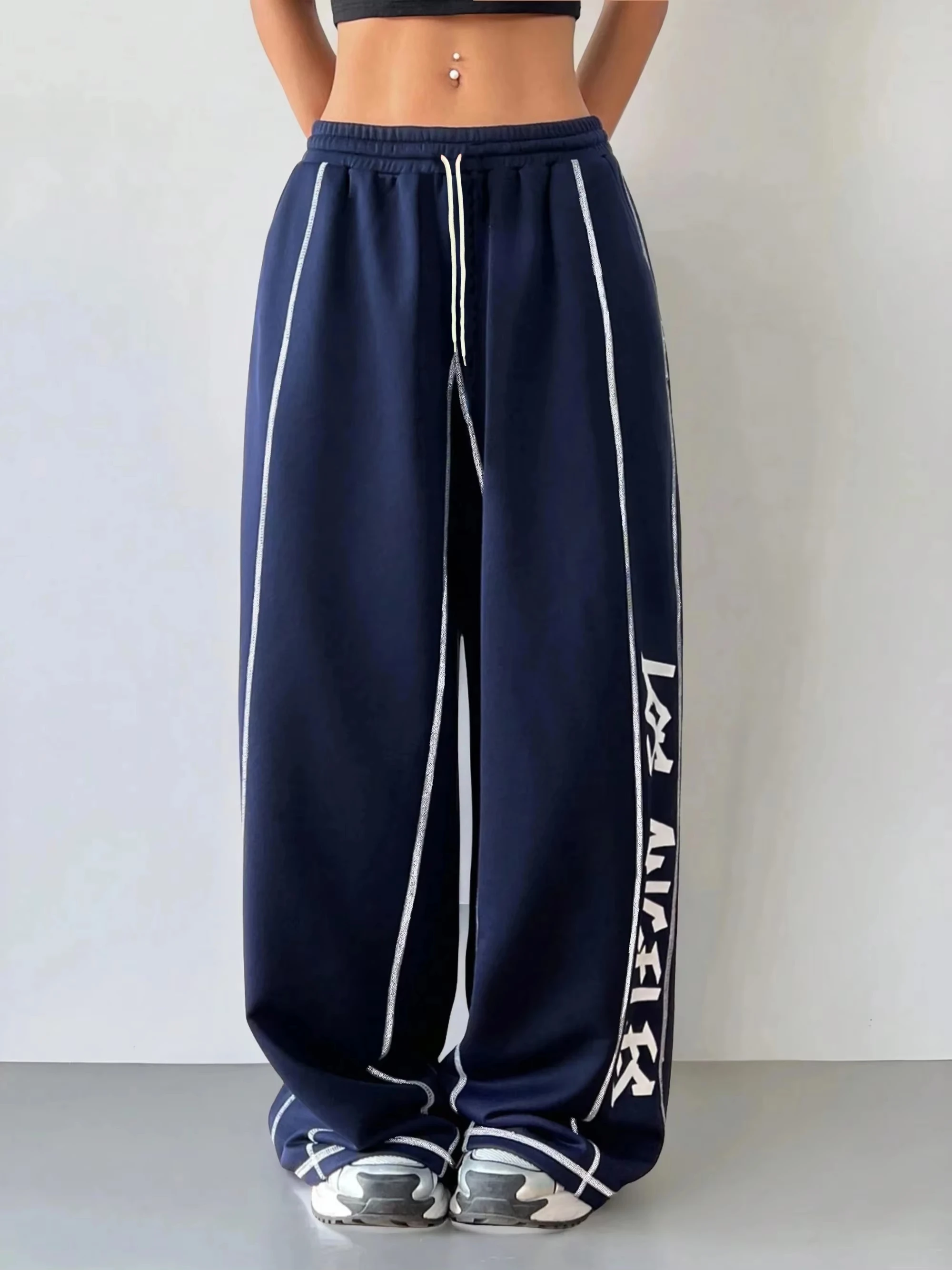 2026 Hot-selling Unisex High Waist Wide Leg Trousers Y2K Casual Loose Straight Pants Trendy Streetwear Fashion for Women Men