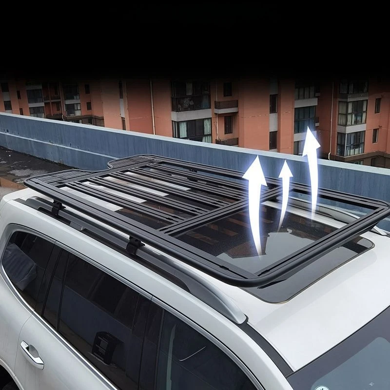 탱크 500 SUV 루프랙 크로스바 알루미늄 합금 루프 플랫폼 접이식 사다리 포함 오프로드 자동차 랙 선반 화물 적재대 썸네일 2
