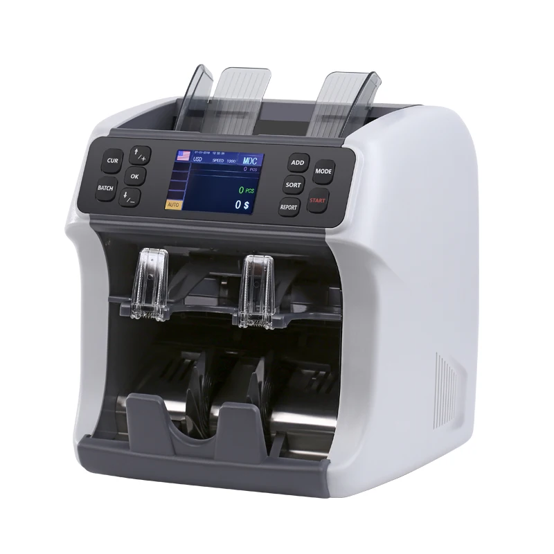 

2025 New Mixed Currency Counting And Sorting Machine Efficiently Counts USD And Euro Bills