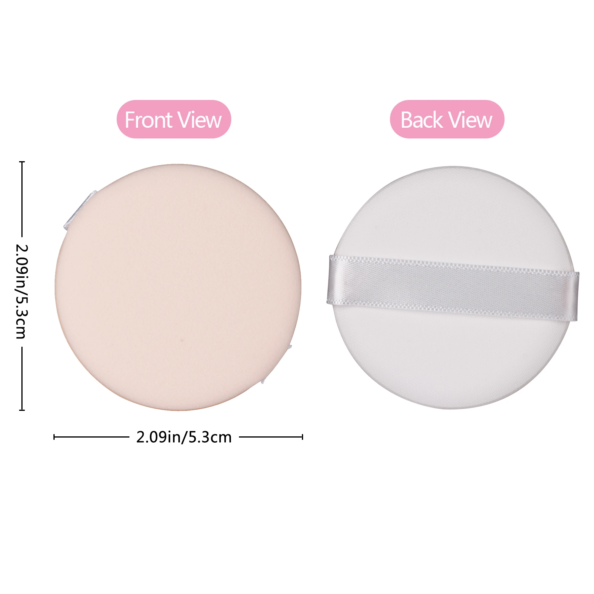 Mini Round Air Cushion Puff Thin Lightweight Foundation Sponge Dry Wet Dual-Use