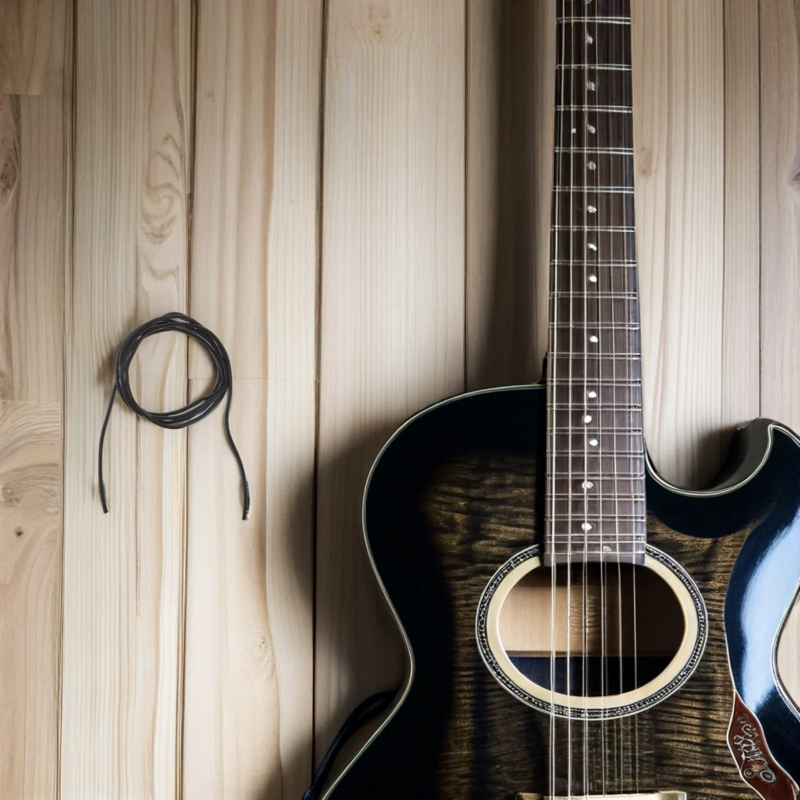 

2pcs Electric Guitar Accessories 1M Silicone Shielded Cable Waxed Vintage Wiring For Bass Guitar Replacement Parts