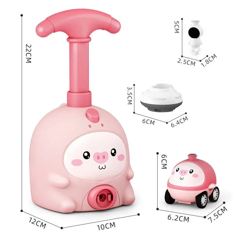 Kids Montessori Toy Rocket Balloon Launcher Toys Educational Inertial Air Power Balloon Car Science Hobbies Gifts for Child