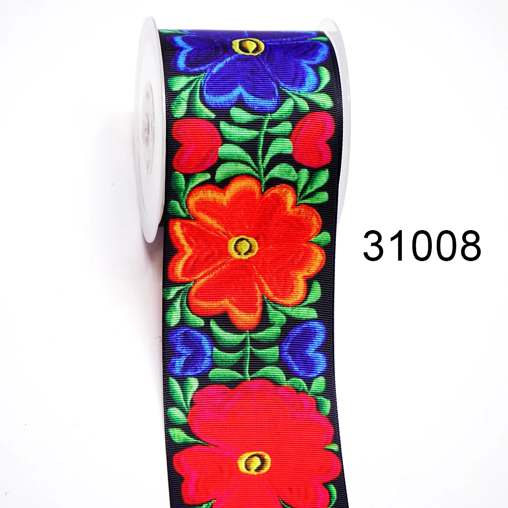 DIY Cartoon Mexican Style Printed Grosgrain Ribbon For Craft Supplies Sewing Accessories 5 Yards. 23860