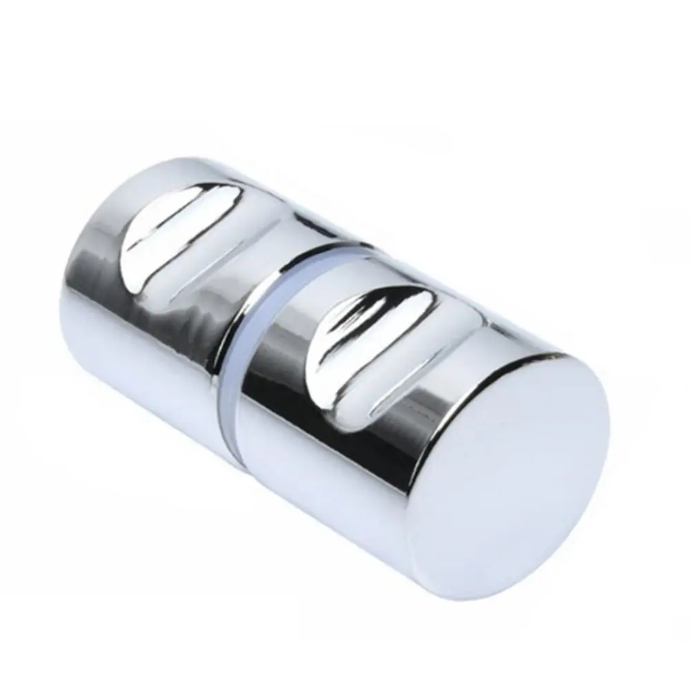 Back-to-Back 304 Stainless Steel Door Knob Puller Silver/Black Double Side Sliding Door Pulls Gate Handle Solid Round