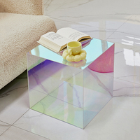 Colorful Acrylic Coffee Table, Living Room Sofa Side Table, Creative Storage Desk, Mobile Nightstand,Nordic Furniture,Customized