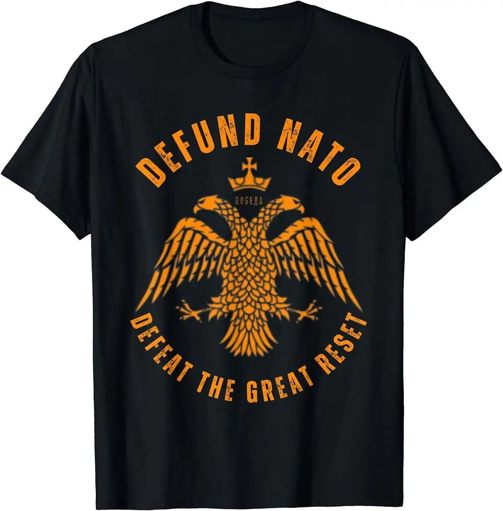 Russian Eagle Russia Orthodox Resist the Great Reset T-Shirt Anime Pattern Y2K Summer Brand