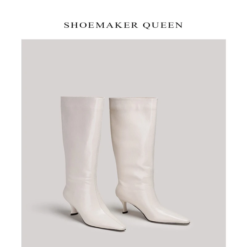 أحذية الركبة للسيدات 2025 موضة الشتاء الجديدة والترفيه والراحة، كعب متوسط وأحذية عصرية من البولي يوريثان مقاس كبير 42