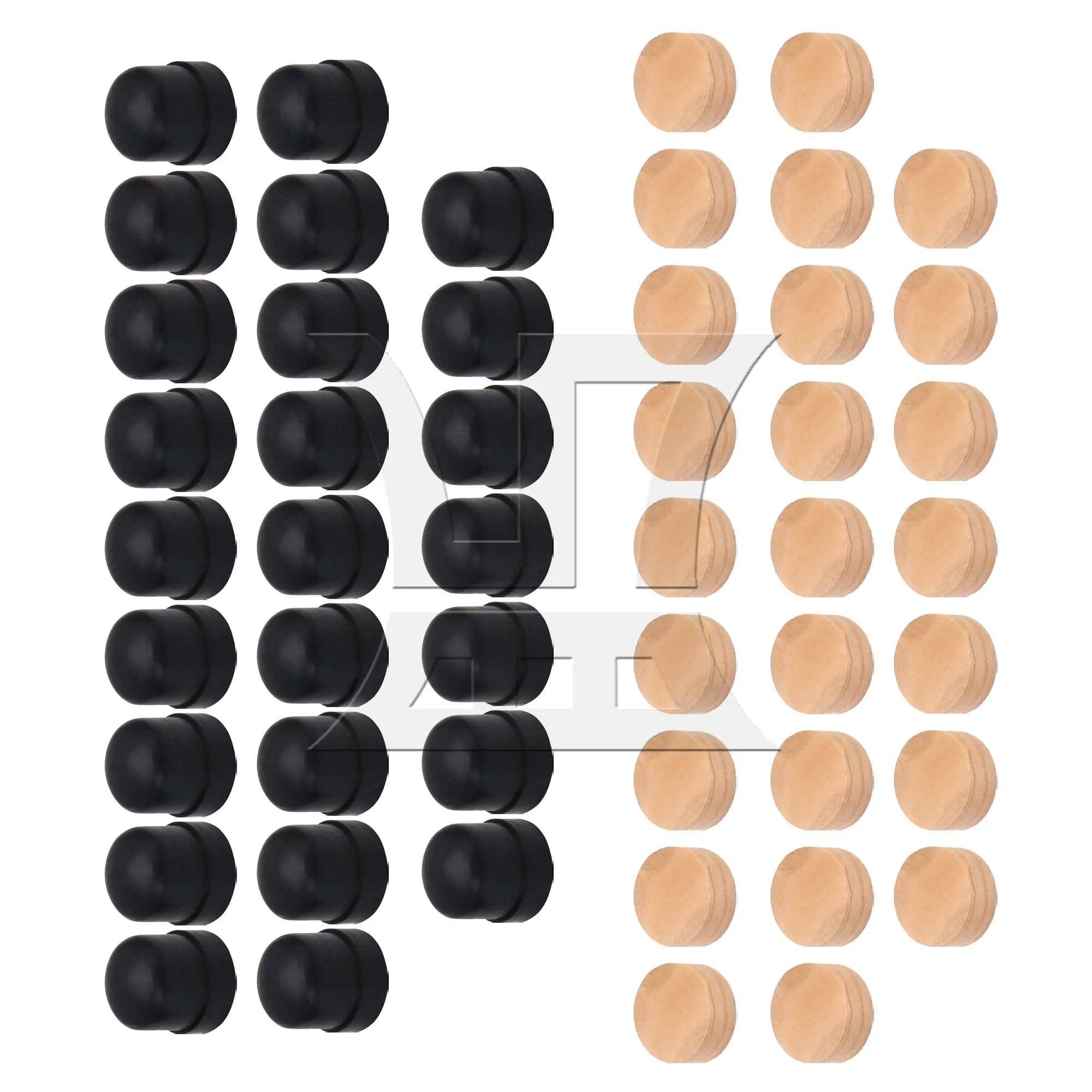 

Yibuy 50 Pcs Professional Trombone Slide Rubber End Bumper Tip & Cork Pads Kit