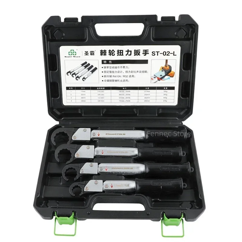 ST-02L Ratchet Torque Wrench Tools Set High Precision Open End Wrench Combination Apark Plug Air Conditioning Repair Tool