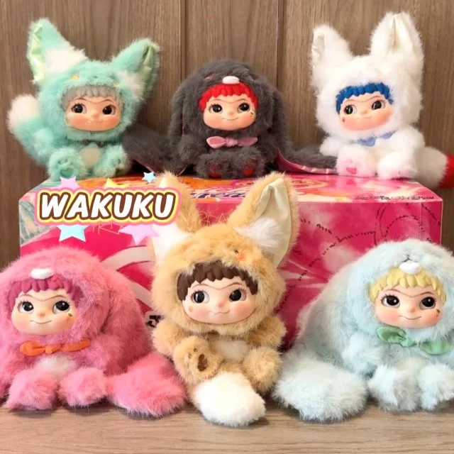 

Wakuku V2 Fox & Bunny Trick Or Treat Series Vinyl Doll Blind Box Suprise Bag Keychain Trendy Toys Mystery Box Customized Gifts
