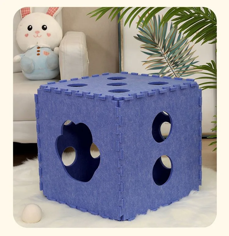Nido per gatti Quattro stagioni Setaccio universale Dadi Cat Villa Cat Grab Board Integrato Spedizione gratuita Feltro di lana Nestsplicing Divano per gatti