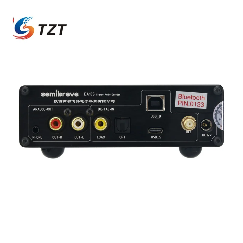 TZT Semibreve White DA10S Dual ES9038Q2M DSD512 Bluetooth 5.4 USB Audio Decoder HiFi DAC (مع/بدون بطاقة فرعية لـ Amanero)