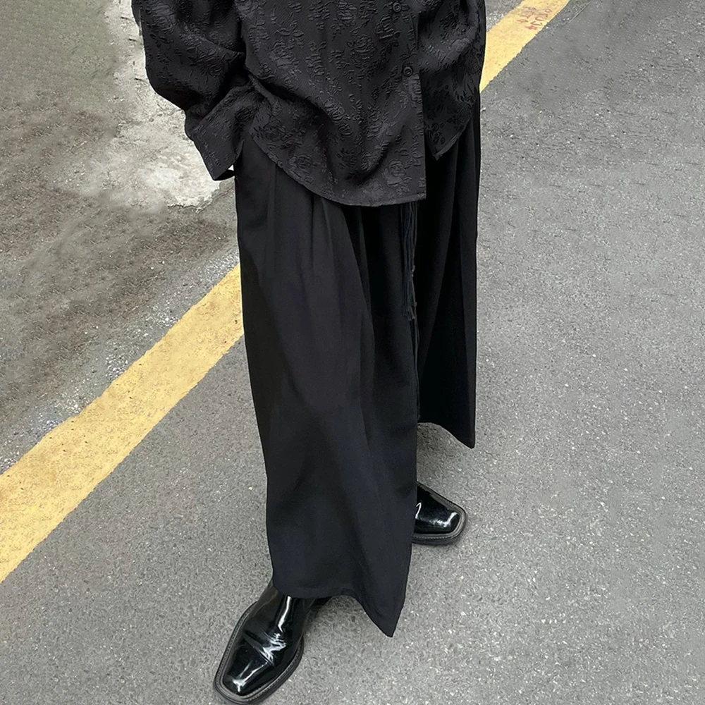 

Streetwear For Men Women 2024 New Fashion Elegant Dark Style Unisex Wide Leg Pants Men'S Fashion Retro Dark Loose Casual Pants