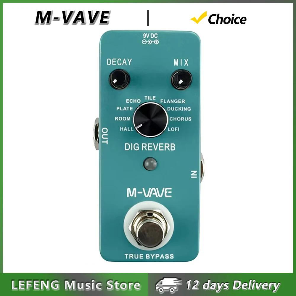 m-vave-guitar-dig-reverb-pedal-effect-pedal-9-reverb-types-decay-mix-control-true-bypass-electric-guitar-parts-accessories