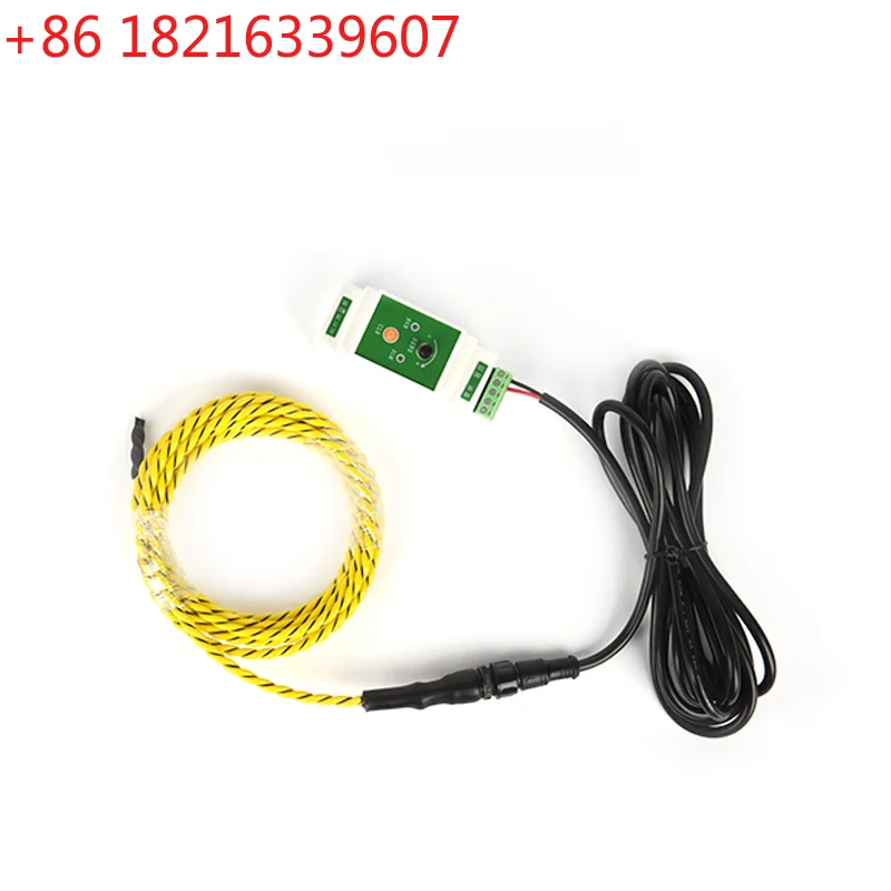 Non-addressable Water Leak Detection Alarm System RS485 Relay Output Water Leak Detector 6mm Diameter Sensing Cable for PC Room