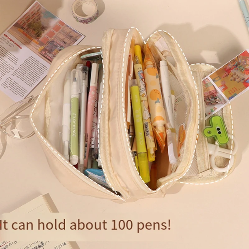 Large-Capacity Pencil Case Simple Pencil Case Pencil Case Girl Storage Bag Pencil Case Student School Supplies