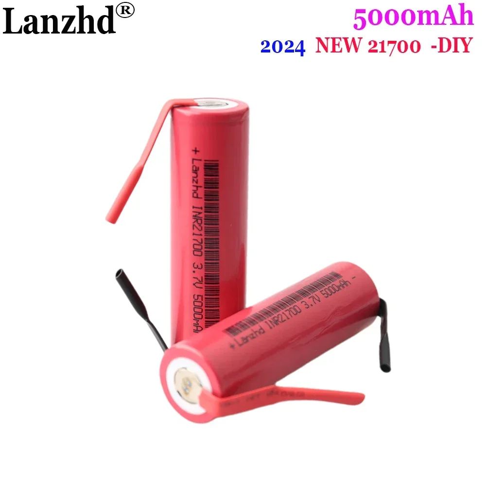 New 2PCS 3.7V Batteries Diy 21700 5000mah Lithium Li-lon battery for Toys, tools, batteries back scooter rechargeable battery