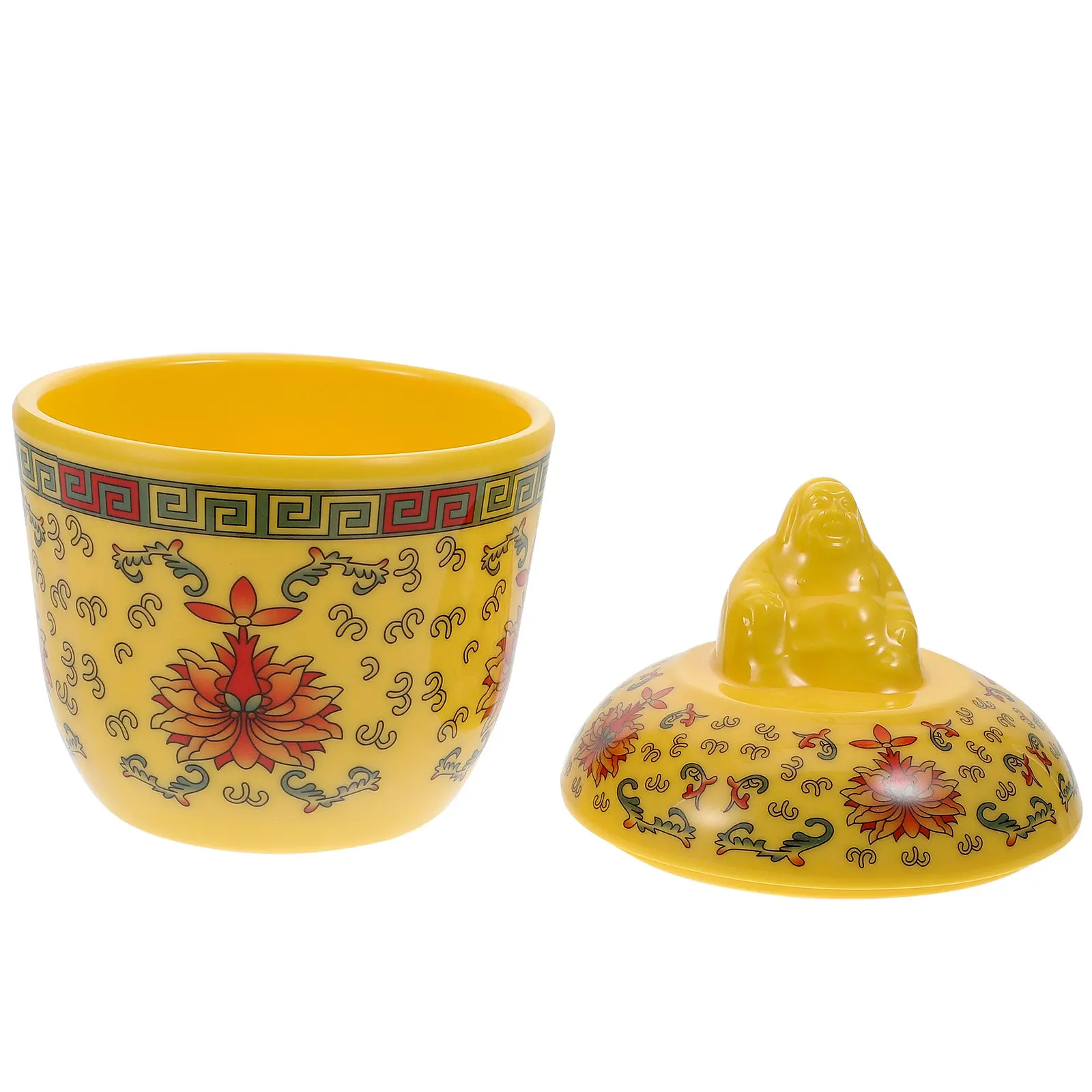 1Set Ceramic Stew Bowl with Lid for Buddha Jumps Over Wall Soup Ceramic Soup Bowl Heat Retaining Exquisite Patterned Kitchen