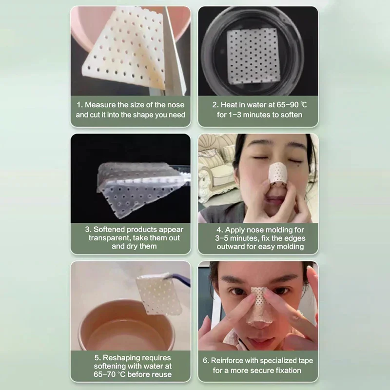 低温熱可塑性ボード美容骨折スプリント高鼻橋再利用可能なヘルスケアブレース鼻整形矯正器