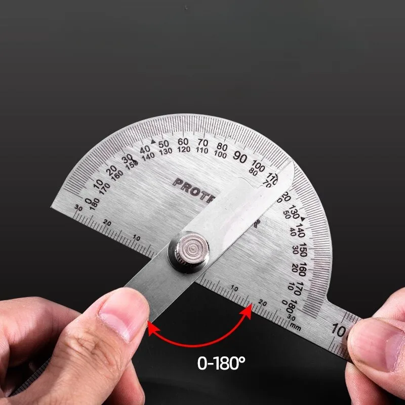 Goniometer Edelstahl Winkelmesser Metall Lineal Multi Winkel Mess Lineal Zimmerei Werkzeug Winkel Meter Winkel Finder Goniometro – Detail 6