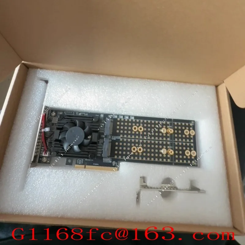 Split-Free 4-Disk M.2 PCIe Expansion Card - PLX8747 Chip, for Flying Bull, Full/Half Height, Silent Operation