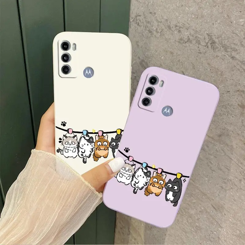 G60 Naughty Cat Silicone Phone Case For Motorola Moto G60 G62 G60S G40F G24 POWER G14 G100 G54 G52 G42 G72 G84 G34 G82 G13 Cover