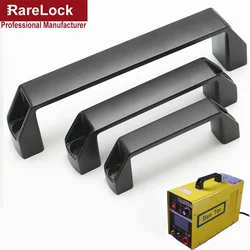Türschrank-Griffknopf aus schwarzem Metall für die Industrie, Aufbewahrungsbox, Aktenschrank, Holzkiste, Maschine, Rarelock HJ16 I