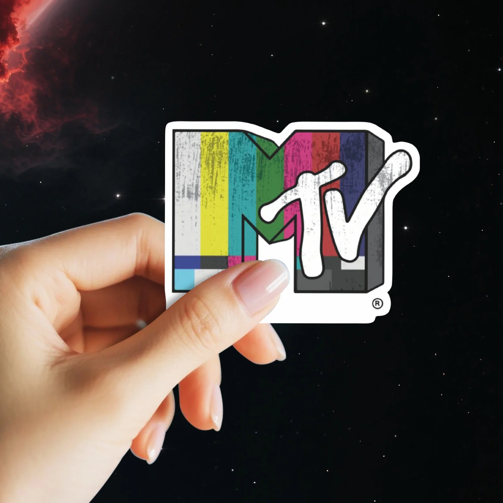 MTV Retro Stickers Waterproof Vinyl Decals Classic Logo 80s Nostalgic for Laptop Car Motorcycle Bag Guitar Scooter