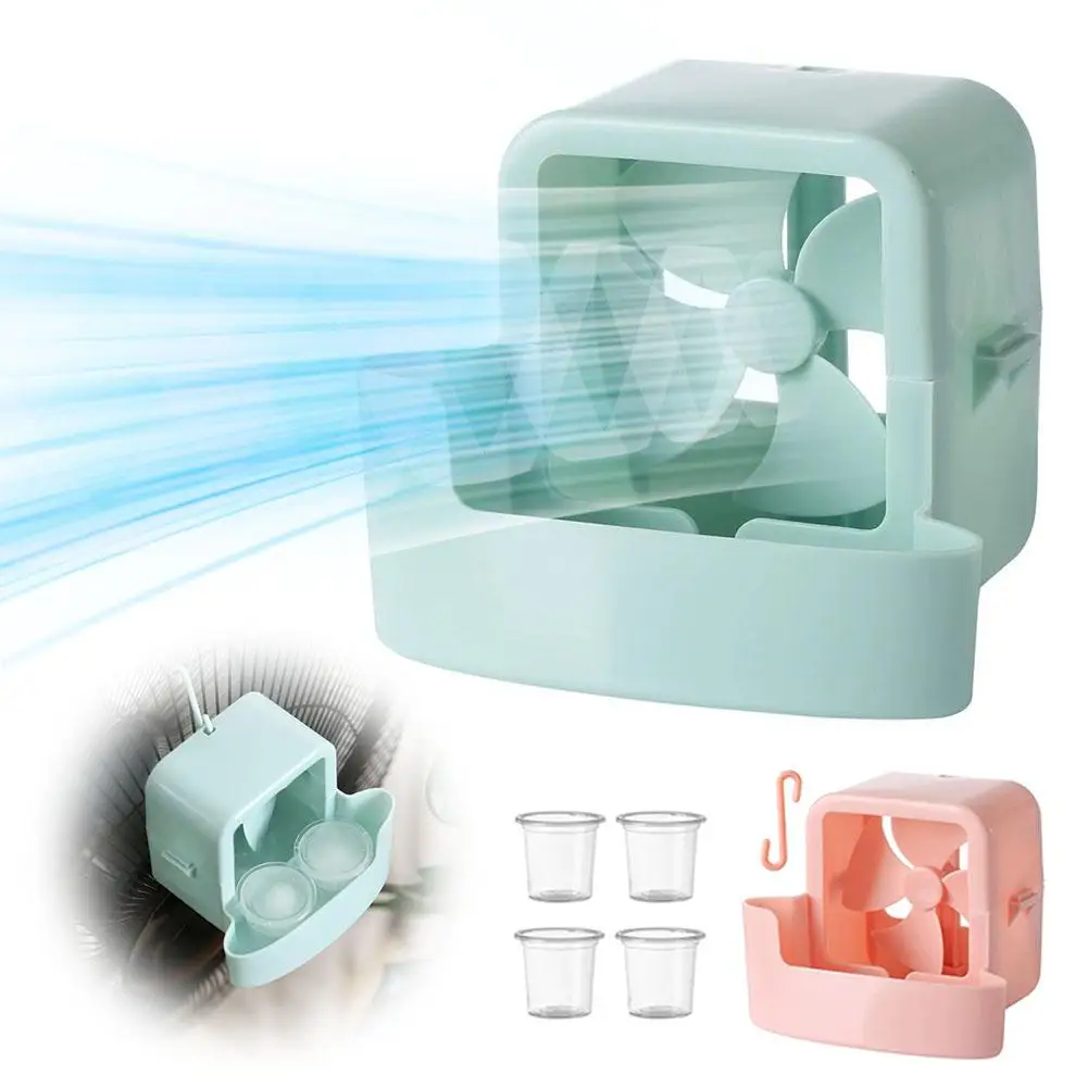 Tragbarer Bodenventilator, nicht perforiert, Ventilatorbox, hängender Eiskühler, tragbarer Ventilator, Kühlzubehör-Set, schnelle Kühlung