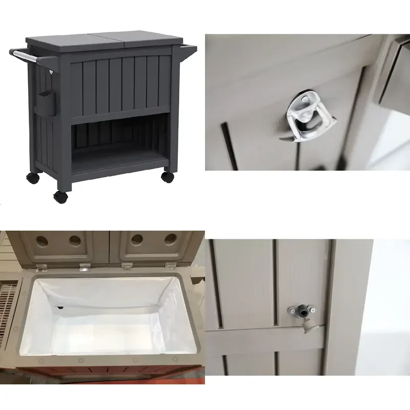 for Outdoor Entertainment Polypropylene Serving Cart Hotel Bar Service Cart