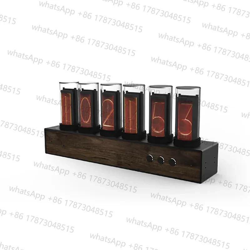 

Glow Tube Clock LED Wood Table Digital Watch Clocks Vintage Luxury Modern RGB Creative Electronic Desktop Clock Gift Ideas