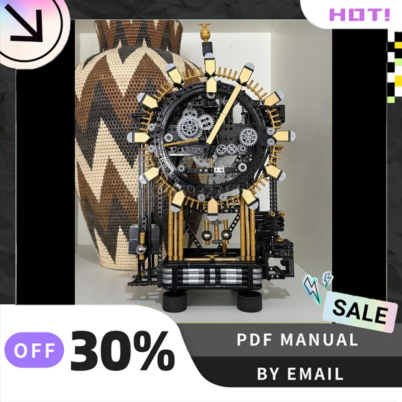 [2111PCS] Customized MOC Pendulum Clock Creative Building Blocks Set STEM Educational Toys Construction Model Kit Birthday Gifts