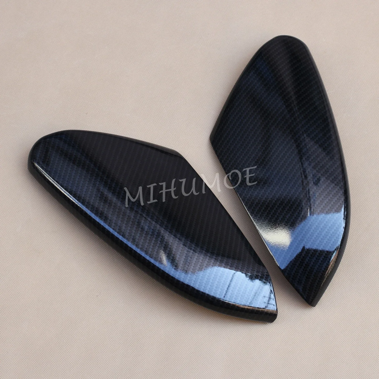 For Honda Civic 2016-2021 Black Carbon Fiber Side Rearview Mirror Cover Cap Overlay Accessories