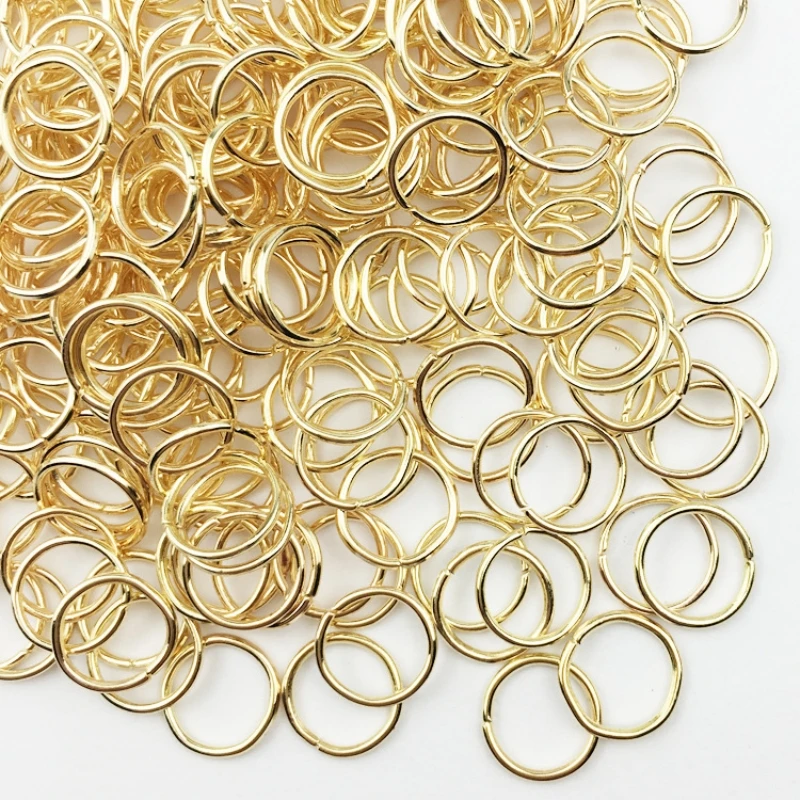 30pcs/Lot 1.0*15mm Gold Silver Color Open Round Single Loops Jump Split Rings for DIY Jewelry Keychain Necklace Making Findings