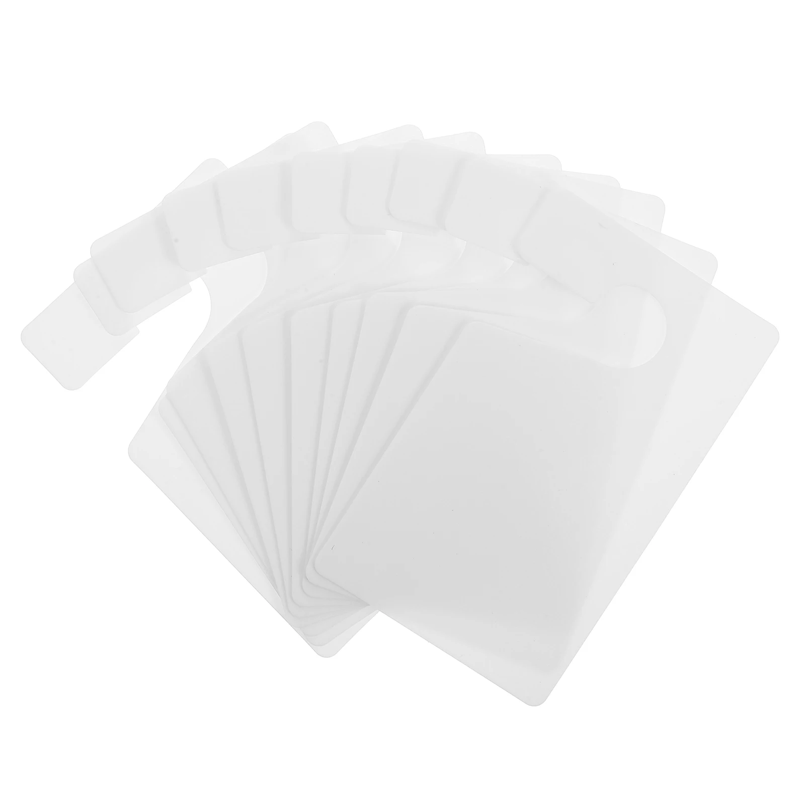 

10pcs Parking Permit Sign Hangers Blank Tags Hanging Tabs Pass Lot Rear Mirror Pvc Weather Resistant Diy Writable Car