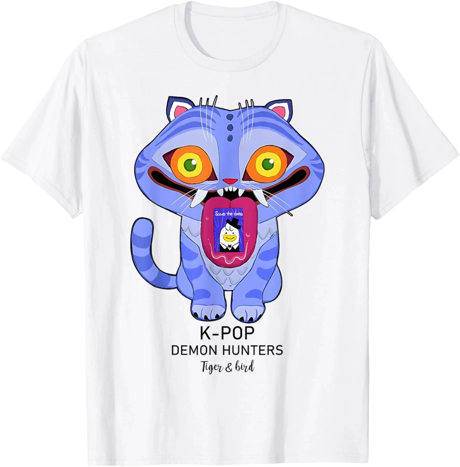 تي شيرت KPop Demon Hunters Tiger تي شيرت Harajuku برقبة دائرية كاجوال هدية #4